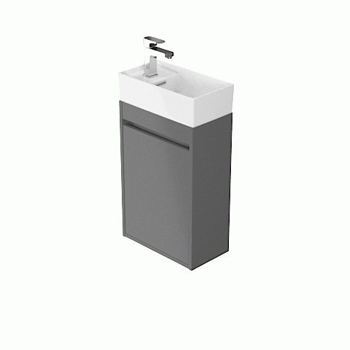 Szafka podumywalkowa CERSANIT CREA 40 z drzwiami, szary mat S924-014
