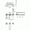 Bateria wannowa TRES CUADRO 3 otworowa, uchwyt kwadrat, chrom - 00616104