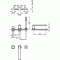 Bateria wannowa TRES CUADRO 3 otworowa, uchwyt kwadrat, chrom - 00616104
