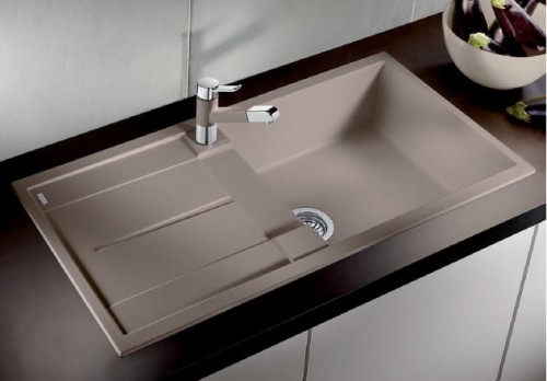 Zlewozmywak granitowy BLANCO METRA XL 6 S 100x50 cm, bez korka aut., kawowy, PuraDur 515143