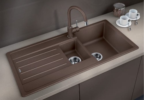 Zlewozmywak granitowy BLANCO LEGRA 6 S 100x50 cm, bez korka aut., antracyt 522207