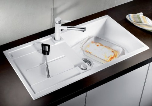 Zlewozmywak granitowy BLANCO METRA XL 6 S 100x50 cm, z korkiem aut., antracyt, PuraDur 515286