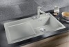 Zlewozmywak granitowy BLANCO ZENAR 5 S 91x51 cm, z korkiem aut., prawy, tartufo, PuraDur 523941