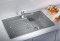 Zlewozmywak granitowy BLANCO ZIA 45 S 78x50 cm, bez korka aut., kawowy, PuraDur 515070