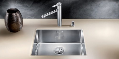 Zlewozmywak stalowy BLANCO CLARON 500-U 54x44 cm, bez korka aut., stal polerowana 521577