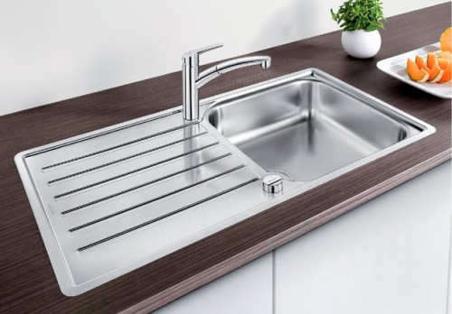 Zlewozmywak stalowy BLANCO LANTOS XL 6 S-IF 100x50 cm, z korkiem aut., stal szczotkowana 519709
