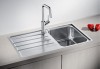 Zlewozmywak stalowy BLANCO LEMIS 45 S-IF 86x50 cm, bez korka aut., stal szczotkowana 523030