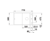 Zlewozmywak granitowy BLANCO AXIA III 45 S-F 77x50 cm, z korkiem aut., antracyt, PuraDur 523199