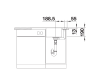 Zlewozmywak granitowy BLANCO AXIA III 45 S-F 77x50 cm, z korkiem aut., antracyt, PuraDur 523199