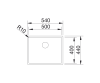 Zlewozmywak stalowy BLANCO CLARON 500-U 54x44 cm, bez korka aut., stal polerowana 521577