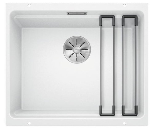 Zlewozmywak granitowy BLANCO ETAGON 500-U 53x46 cm, bez korka aut., biały, PuraDur 522231