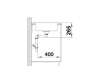 Zlewozmywak stalowy BLANCO LANTOS 45 S-IF COMPACT 76x48 cm, z korkiem aut., stal szczotkowana 519059