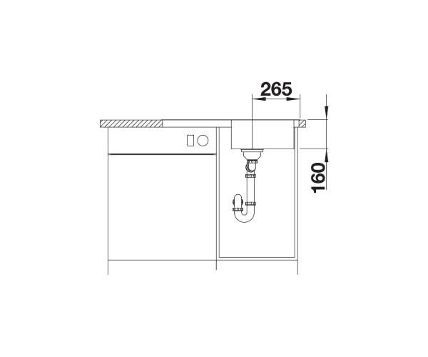 Zlewozmywak stalowy BLANCO LANTOS 45 S-IF COMPACT 76x48 cm, z korkiem aut., stal szczotkowana 519059