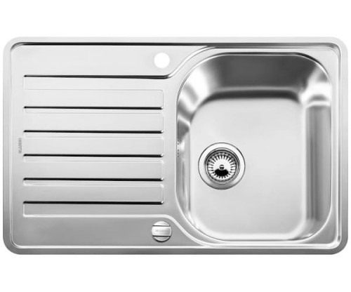 Zlewozmywak stalowy BLANCO LANTOS 45 S-IF COMPACT 76x48 cm, z korkiem aut., stal szczotkowana 519059