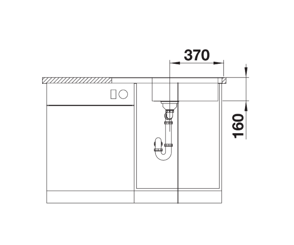 Zlewozmywak stalowy BLANCO LANTOS XL 6 S-IF COMPACT 78x50 cm, z korkiem aut., stal szczotkowana 523140