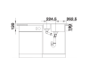 Zlewozmywak granitowy BLANCO LEGRA 6 S 100x50 cm, bez korka aut., antracyt 522207