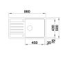 Zlewozmywak granitowy BLANCO LEGRA XL 6 S 86x50 cm, bez korka aut., antracyt 523326