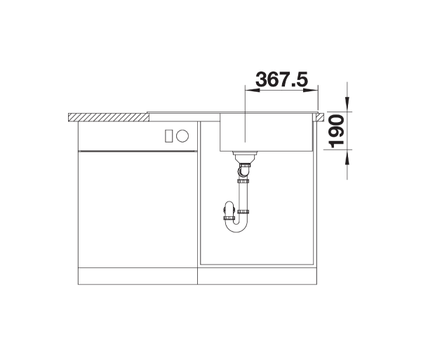 Zlewozmywak granitowy BLANCO LEGRA XL 6 S 86x50 cm, bez korka aut., antracyt 523326