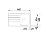 Zlewozmywak stalowy BLANCO LEMIS 45 S-IF 86x50 cm, bez korka aut., stal szczotkowana 523030