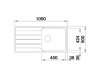 Zlewozmywak stalowy BLANCO LEMIS XL 6 S-IF 100x50 cm, bez korka aut., stal szczotkowana 523034