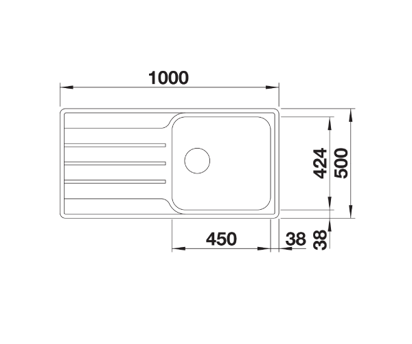 Zlewozmywak stalowy BLANCO LEMIS XL 6 S-IF 100x50 cm, bez korka aut., stal szczotkowana 523034