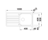 Zlewozmywak stalowy BLANCO LIVIT XL 6 S 100x50cm, z korkiem aut., stal szczotkowana 518519