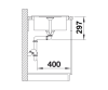 Zlewozmywak granitowy BLANCO METRA 45 S COMPACT 68x50 cm, bez korka aut., tartufo, PuraDur 519580