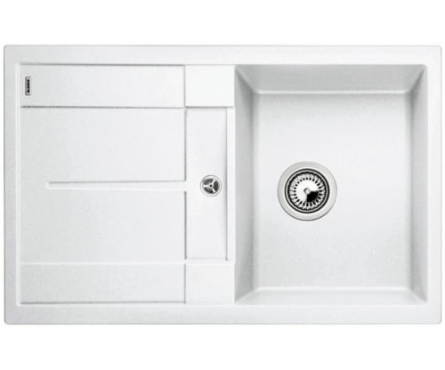 Zlewozmywak granitowy BLANCO METRA 45 S 78x50 cm, bez korka aut., biały, PuraDur 513187