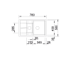 Zlewozmywak granitowy BLANCO METRA 6 S COMPACT 78x50 cm, z korkiem aut., antracyt, PuraDur 513473