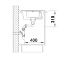 Zlewozmywak granitowy BLANCO METRA 6 S COMPACT 78x50 cm, z korkiem aut., antracyt, PuraDur 513473