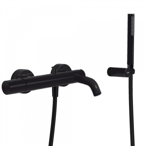 Bateria wannowo natryskowa TRES STUDY ścienna, czarny mat 26117001NM