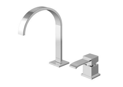 Bateria umywalkowa KOHLMAN AXIS 2-otworowa, z korkiem, chrom QB205N