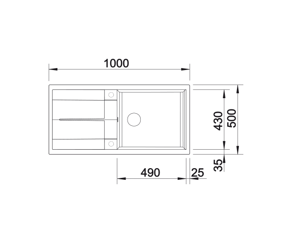 Zlewozmywak granitowy BLANCO METRA XL 6 S 100x50 cm, z korkiem aut., antracyt, PuraDur 515286