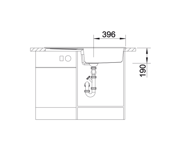 Zlewozmywak granitowy BLANCO METRA XL 6 S 100x50 cm, z korkiem aut., antracyt, PuraDur 515286