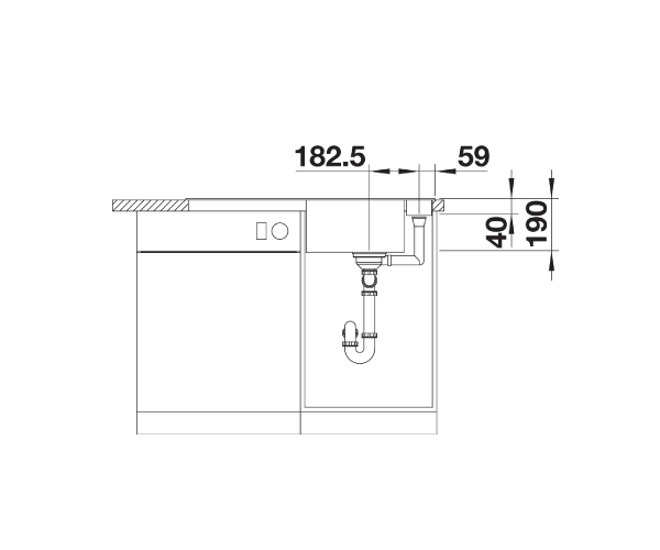 Zlewozmywak granitowy BLANCO AXIA III 5 S 91x51 cm, z korkiem aut., biały, PuraDur 523219