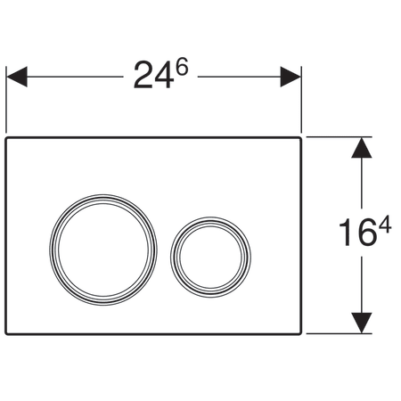 Przycisk spłukujący GEBERIT WC SIGMA 21 3/6L (Duofix, Kombifix) Szkło biały/chrom/Szkło biały 115.884.SI.1