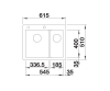 Zlewozmywak granitowy BLANCO PLEON 6 SPLIT 61x51 cm, bez korka aut., lewy, antracyt, PuraDur 521689