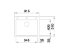 Zlewozmywak granitowy BLANCO PLEON 6 61X51 cm, bez korka aut., alumetlik, PuraDur 521678