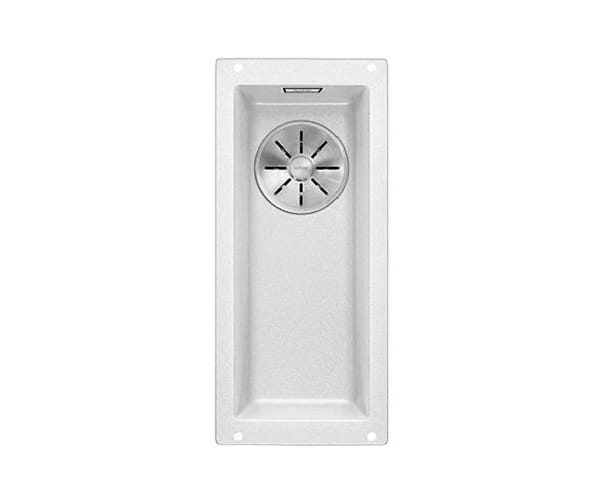 Zlewozmywak granitowy BLANCO SUBLINE 160-U 19x46 cm, bez korka aut., biały, PuraDur 523400
