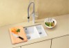 Zlewozmywak ceramiczny BLANCO SUBLINE 350/150-U 56x45 cm, bez korka aut., lewy, bazaltowy, PuraPlus 523746