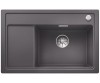 Zlewozmywak granitowy BLANCO ZENAR XL 6 S COMPACT 78x51 cm, z korkiem aut., prawy, szarość skały, PuraDur 523775