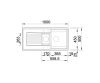 Zlewozmywak granitowy BLANCO ZIA 6 S 100x50 cm, bez korka aut., antracyt, PuraDur 514748