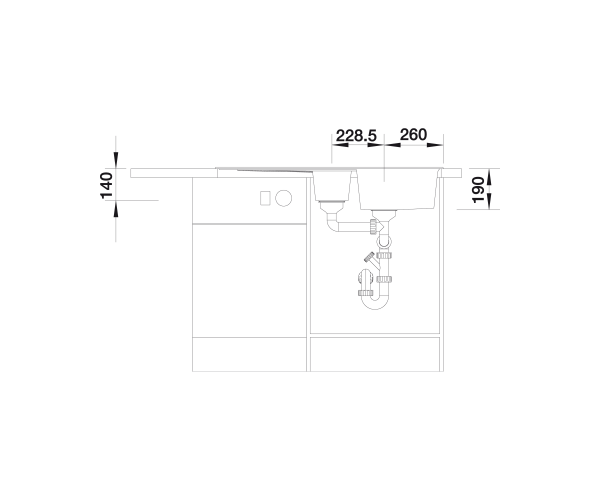 Zlewozmywak granitowy BLANCO ZIA 6 S 100x50 cm, bez korka aut., antracyt, PuraDur 514748