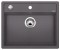 Zlewozmywak granitowy BLANCO DALAGO 6 61x51 cm, z korkiem aut., szarość skały, PuraDur 518850