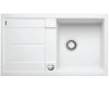 Zlewozmywak granitowy BLANCO METRA 5 S-F 85x49 cm, z korkiem aut., biały, PuraDur 519099