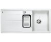 Zlewozmywak granitowy BLANCO METRA 6 S 100x50 cm, z korkiem aut., biały, PuraDur 513046
