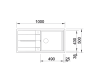 Zlewozmywak granitowy BLANCO METRA XL 6 S 100x50 cm, bez korka aut., kawowy, PuraDur 515143