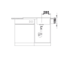 Zlewozmywak granitowy BLANCO ZIA 5 S 86x50 cm, z korkiem aut., kawowy, PuraDur 520510