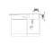Zlewozmywak granitowy BLANCO ZIA 5 S 86x50 cm, z korkiem aut., kawowy, PuraDur 520510