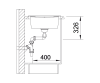 Zlewozmywak granitowy BLANCO METRA 8 S 116x50 cm, bez korka aut., antracyt, PuraDur 513071